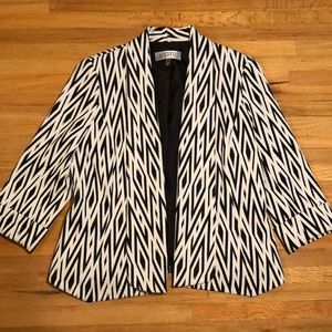 Black and white blazer